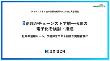 【チェーンストア統一伝票のDX推進に関する実態調査】9割超がチェーンストア統一伝票の電子化を検討・推進