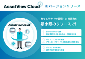 統合型IT運用管理「AssetView」シリーズの 「AssetView Cloud ＋」、自律型EDR「SentinelOne ®」連携を搭載した新バージョンをリリース