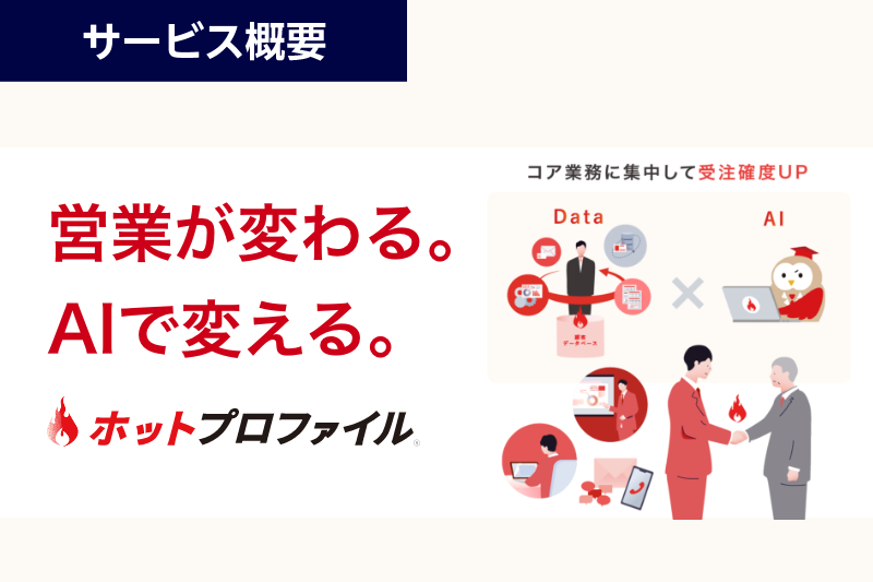 営業が変わる。AIで変える。ホットプロファイル AI機能