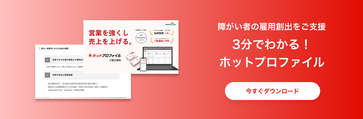 ホットプロファイル 障がい者雇用資料