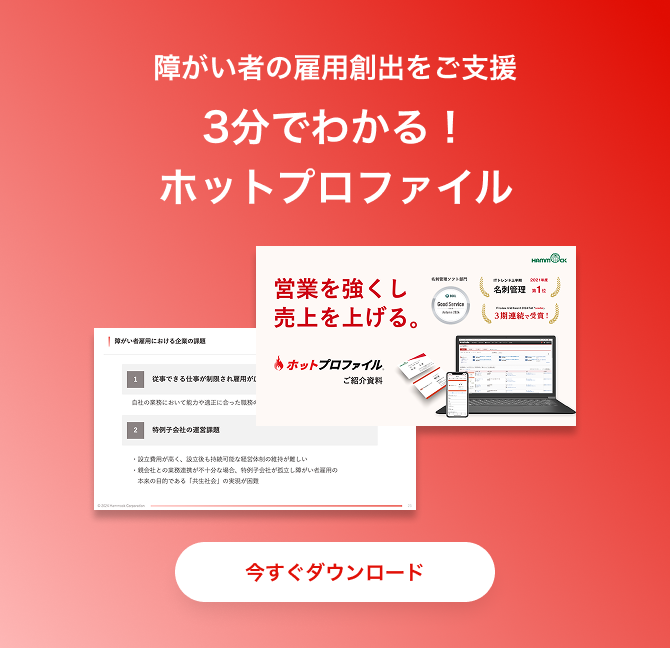 ホットプロファイル 障がい者雇用資料