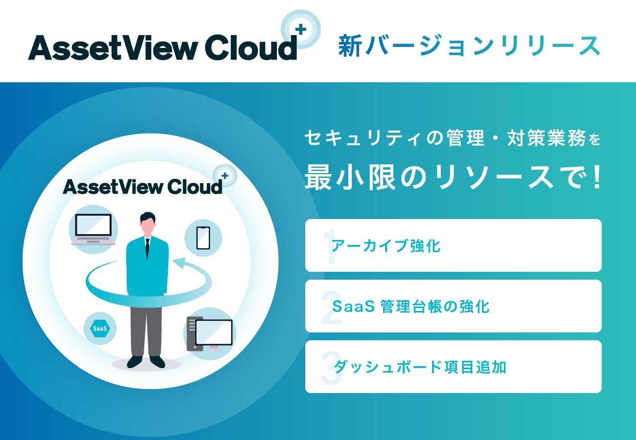 統合型IT運用管理 「AssetView」シリーズの新ブランド 「AssetView Cloud ＋」、新バージョンをリリース