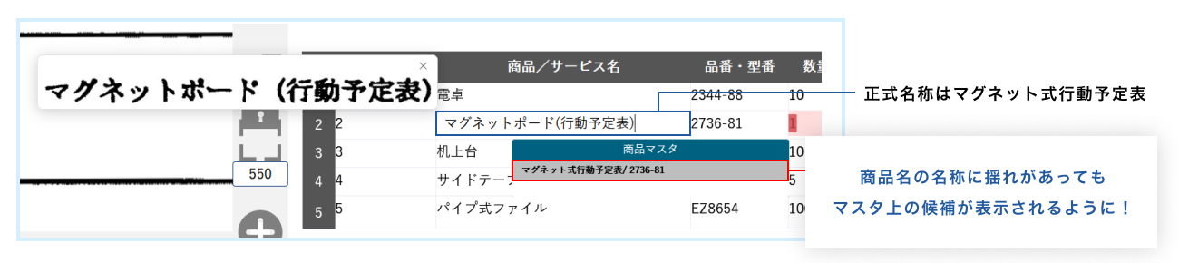マスタ連携機能の強化