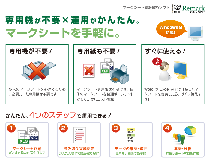 マークシート読み取りソフト「Remark Office OMR Version 8」販売開始 