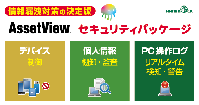 個人情報・機密情報の漏洩対策に特化した新パッケージ「AssetView セキュリティパッケージ」の発売を開始